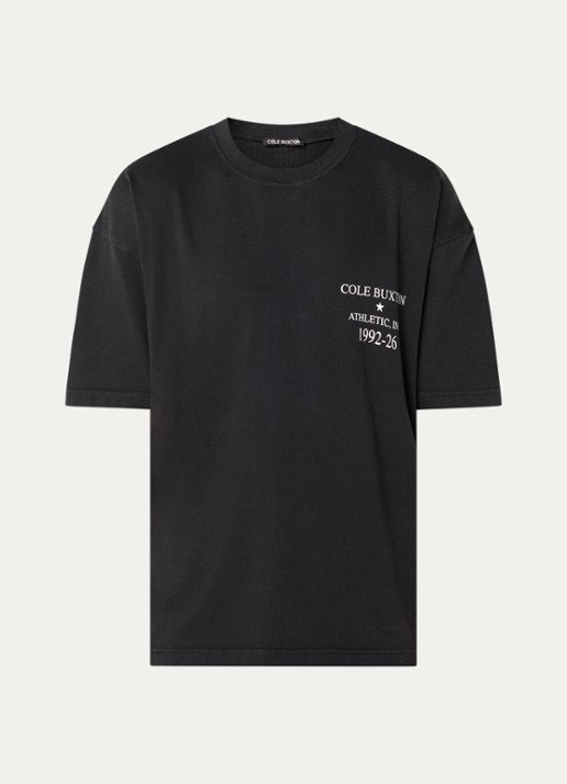 Cole Buxton Athletic Inc. T-shirt met logo- en backprint - voorkant 2 zwart