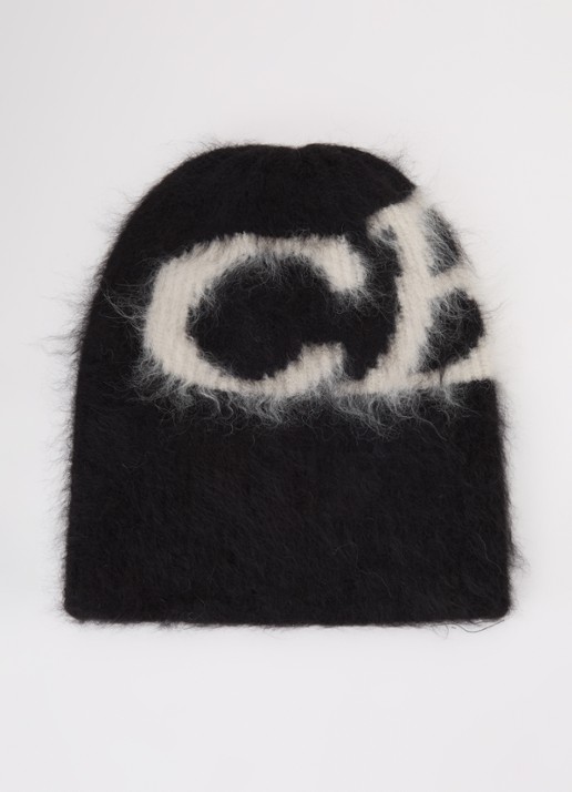 Cole Buxton Grofgebreide muts in alpaca wolblend met ingebreid logo