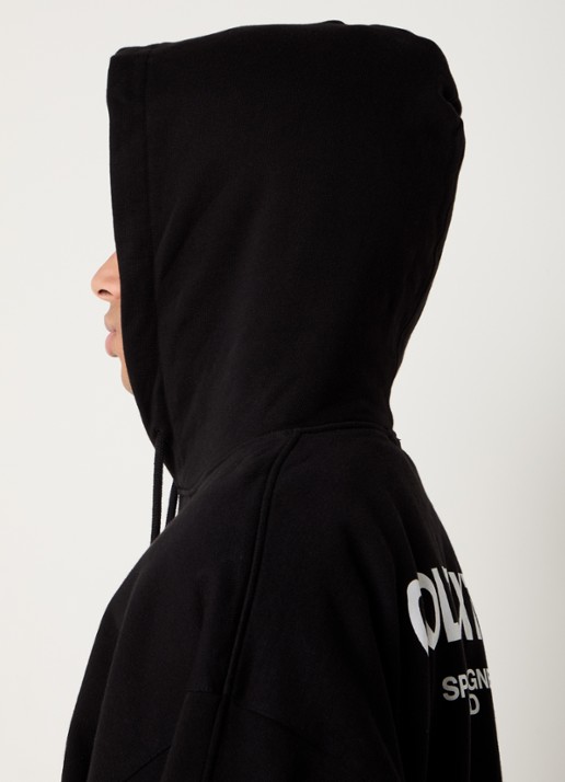 Cole Buxton Hoodie met logo- en backprint  - detail 3 zwart