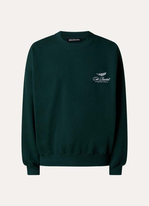 Cole Buxton International sweatshirt met logoborduring - voorkant 2 groen