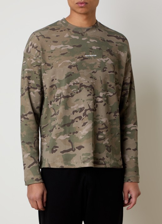 Cole Buxton Longsleeve met camouflageprint