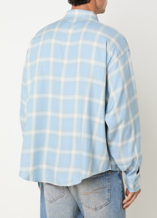 Cole Buxton Regular fit overhemd met ruitdessin - achterkant 2 blauw