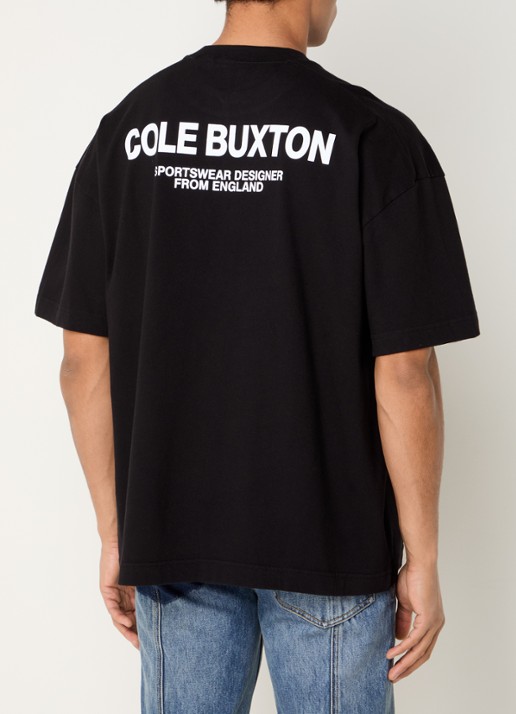 Cole Buxton Sportswear T-shirt met logo- en backprint - detail 2 zwart