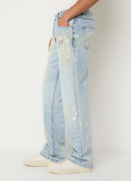 Cole Buxton Straight fit jeans met lichte wassing en steekzakken - detail 5 indigo