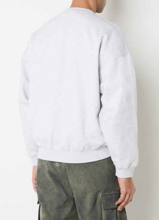 Cole Buxton Sweater met logoprint - achterkant lichtgrijs