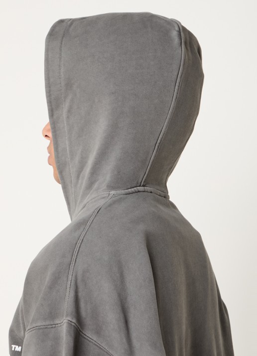 Cole Buxton Sweatvest met capuchon en steekzakken  - detail 5 middengrijs