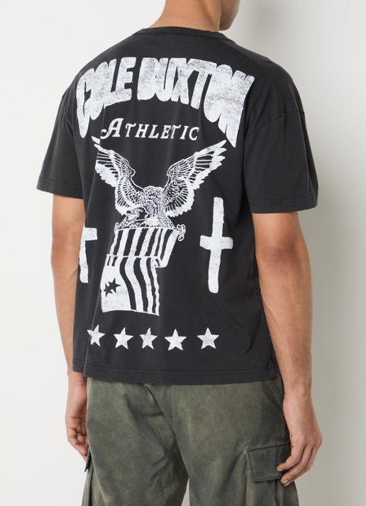 Cole Buxton T-shirt met logo- en backprint