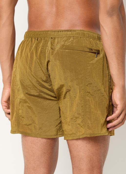 Cole Buxton Zwemshort met ritszakken - achterkant 2 mosterd