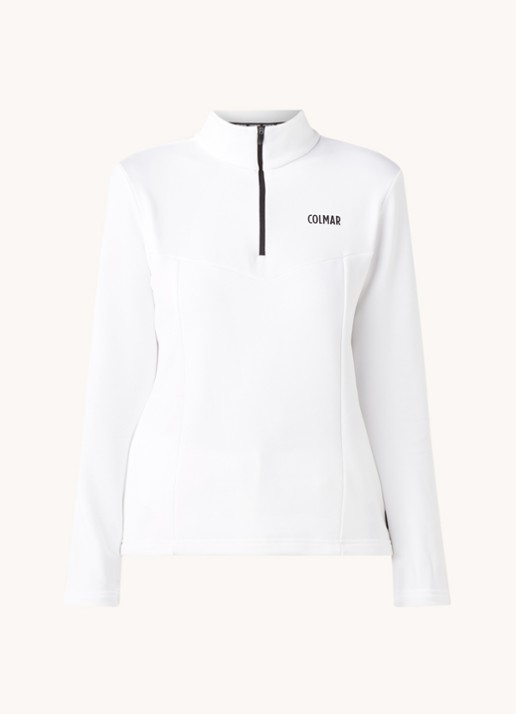Colmar Monface skipully met halve rits en logo - voorkant 3 wit
