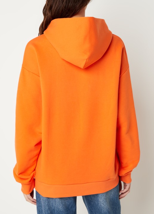 Colourful Rebel CLRFL RBL oversized hoodie in biologische katoenblend - achterkant orange