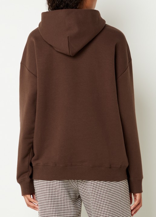 Colourful Rebel CLRFL RBL oversized hoodie in biologische katoenblend - achterkant bruin