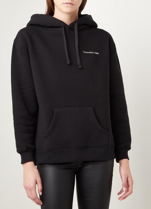 Colourful Rebel Cosmic Love hoodie met backprint - detail 2 zwart