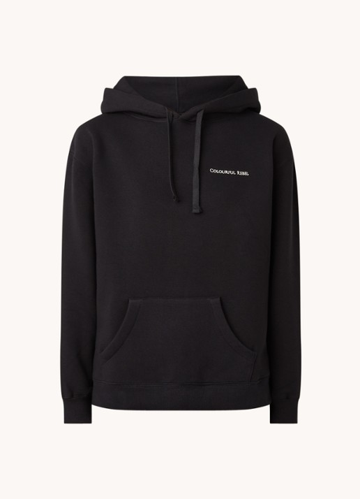 Colourful Rebel Cosmic Love hoodie met backprint - voorkant 3 zwart