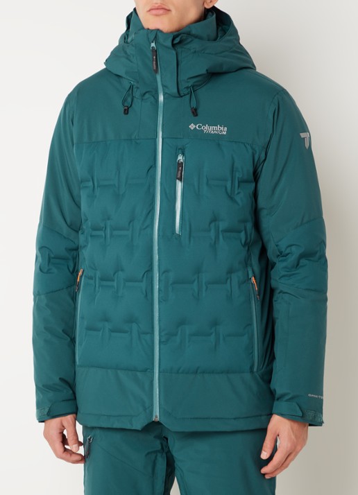 Columbia Wild Card III ski-jas met donsvulling en afneembare capuchon  - detail 4 zeegroen