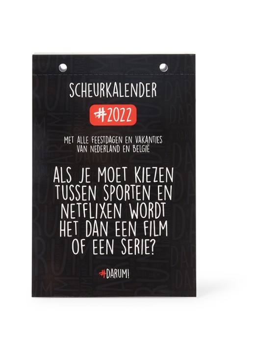 Comello Scheurkalender 2022 - voorkant 2 zwart