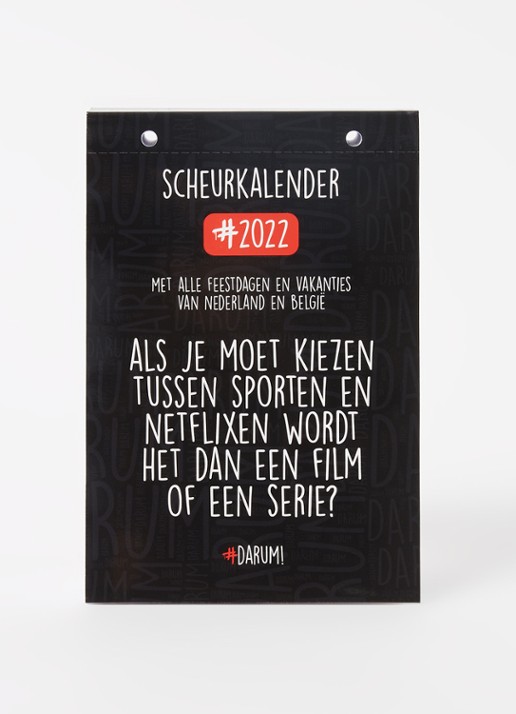 Comello Scheurkalender 2022 - voorkant 3 zwart
