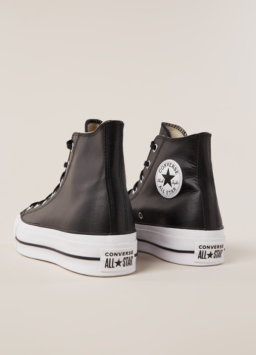 Converse All Star sneaker van leer - detail zwart