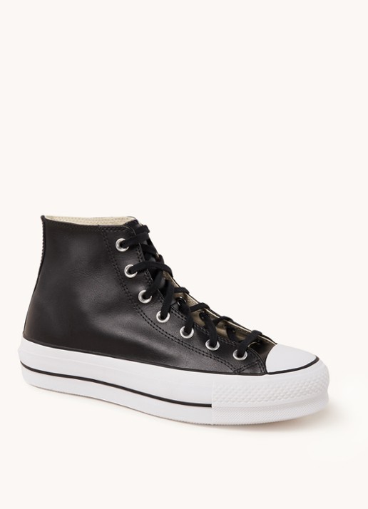 Converse All Star sneaker van leer - voorkant 4 zwart