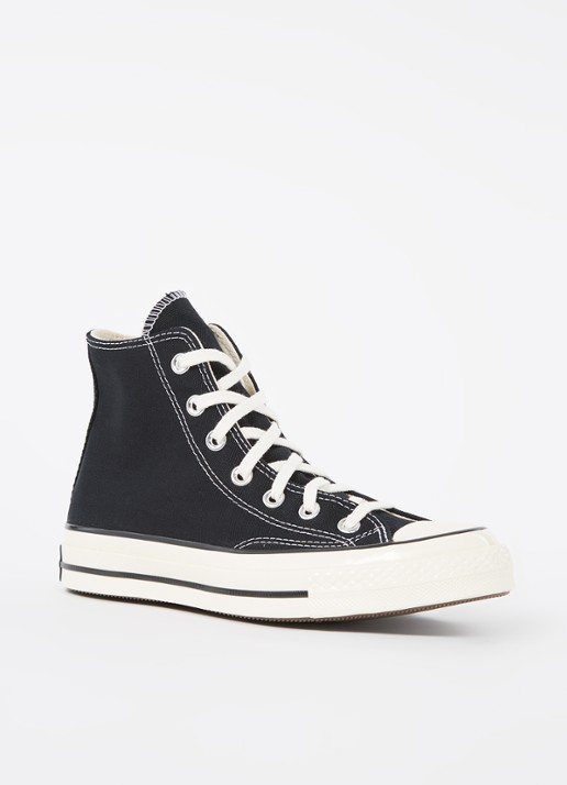 Converse Chuck 70 Hi sneaker van canvas - voorkant 4 zwart