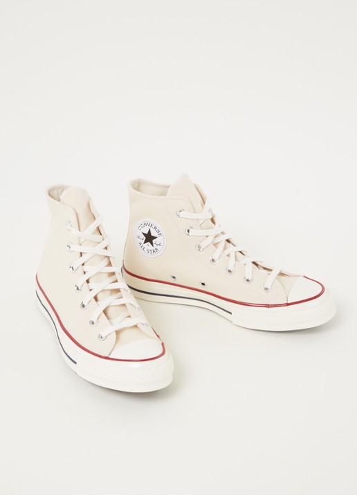 Converse Chuck 70 Hi sneaker van canvas - detail creme