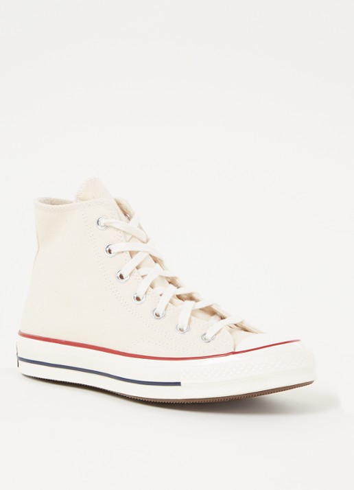 Converse Chuck 70 Hi sneaker van canvas - voorkant 4 creme