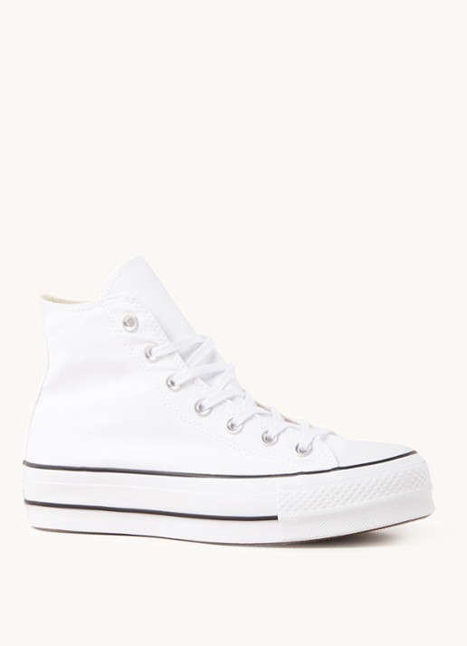 Converse Chuck Taylor All Star Lift High Top sneaker van canvas - voorkant wit