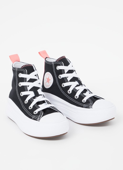 Converse Chuck Taylor All Star Move Platform sneaker van canvas - detail 2 zwart