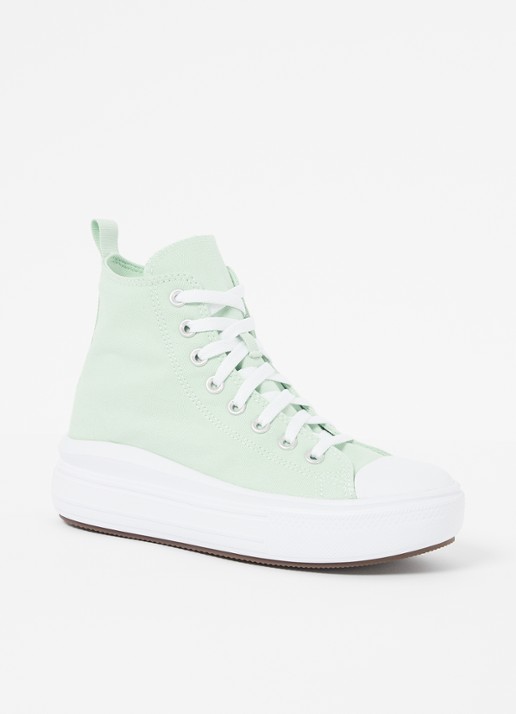 Converse Chuck Taylor All Star Move Platform sneaker van canvas - voorkant 3 mint