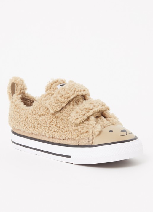 Converse Chuck Taylor All star sneaker van teddy - voorkant 3 beige