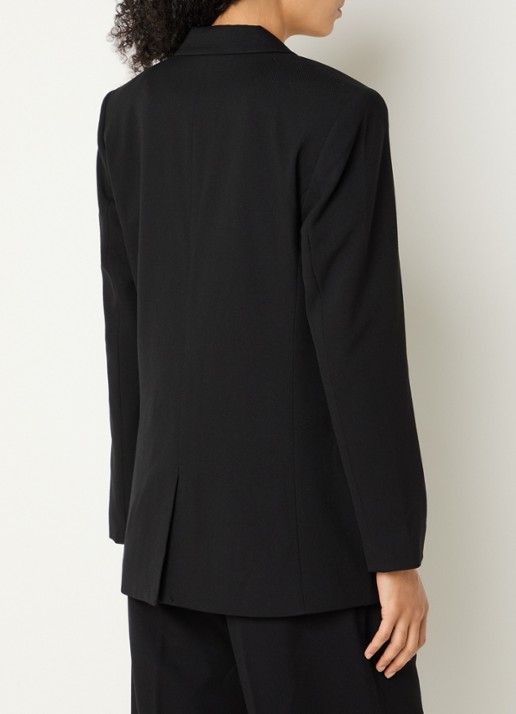 Copenhagen Muse Blazer met klepzakken en schoudervulling - achterkant zwart
