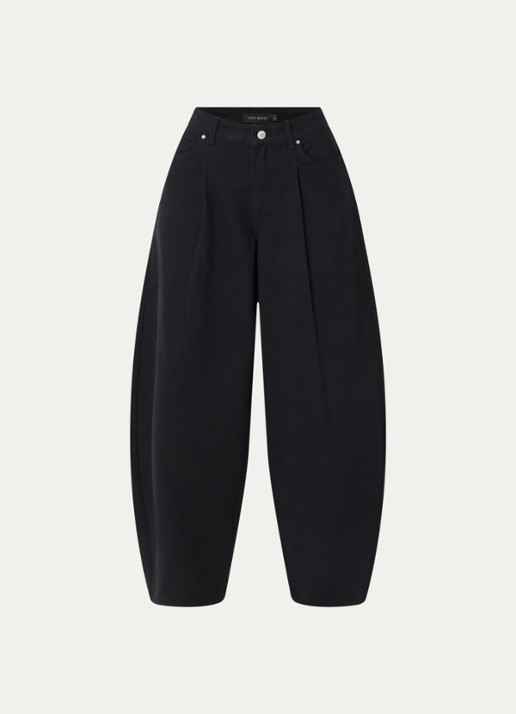 Copenhagen Muse CMAnora high waist balloon fit broek met steekzakken - voorkant zwart