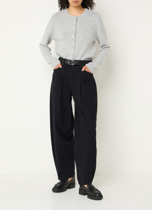 Copenhagen Muse CMAnora high waist balloon fit broek met steekzakken - voorkant 2 zwart
