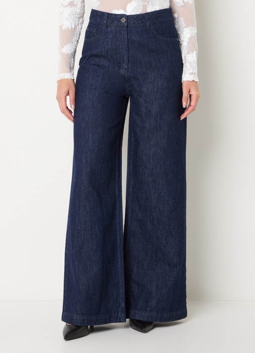 Copenhagen Muse Cmjalynn high waist wide leg jeans met donkere wassing