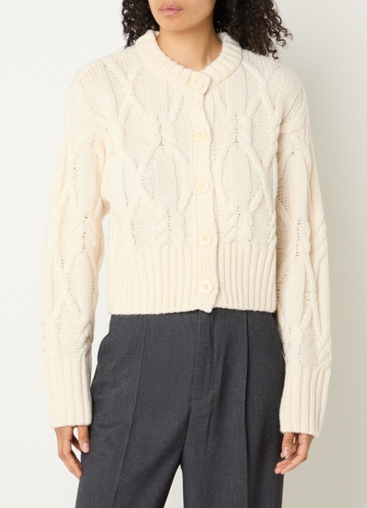 Copenhagen Muse CMMagle kabelgebreid vest in wolblend
