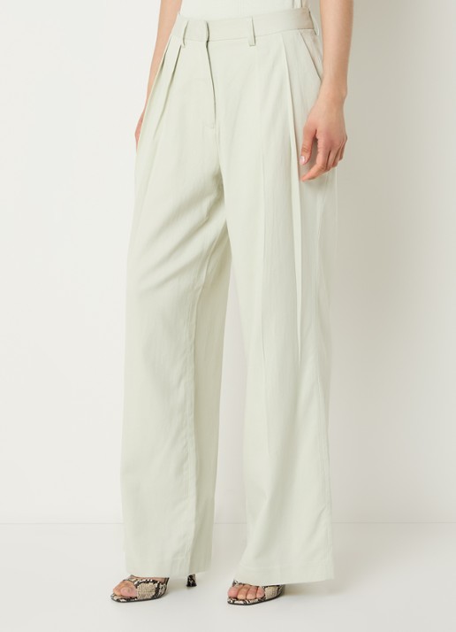 Copenhagen Muse High waist wide fit broek met steekzakken