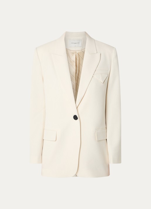Copenhagen Muse Tailor blazer met klepzakken - voorkant 2 creme