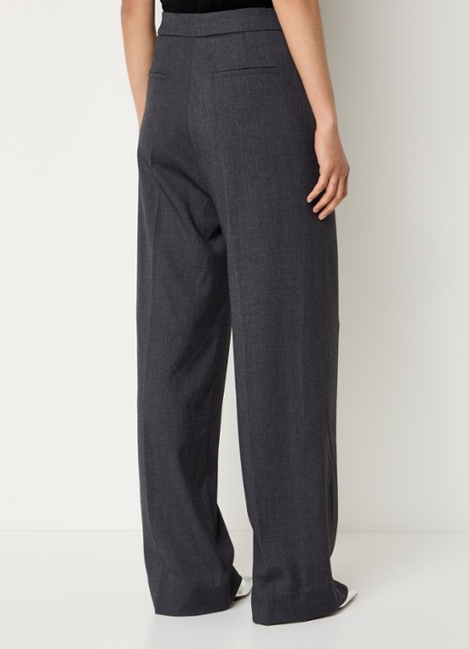 Copenhagen Muse Tailor high waist straight fit pantalon met stretch - achterkant donkergrijs