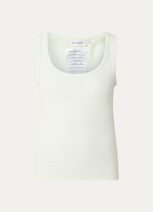 Copenhagen Muse Tanktop met ronde hals - voorkant 3 lindegroen