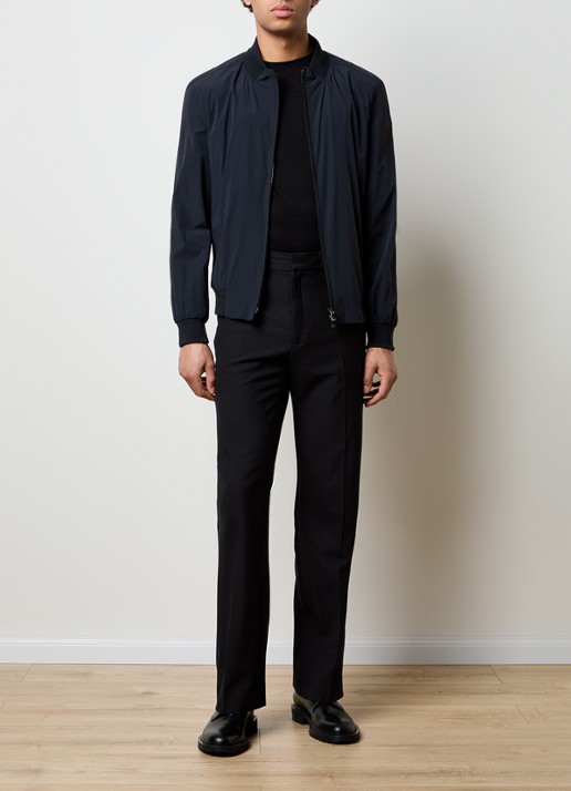 Corneliani Poplin bomberjack met ritszakken - voorkant 4 zwart