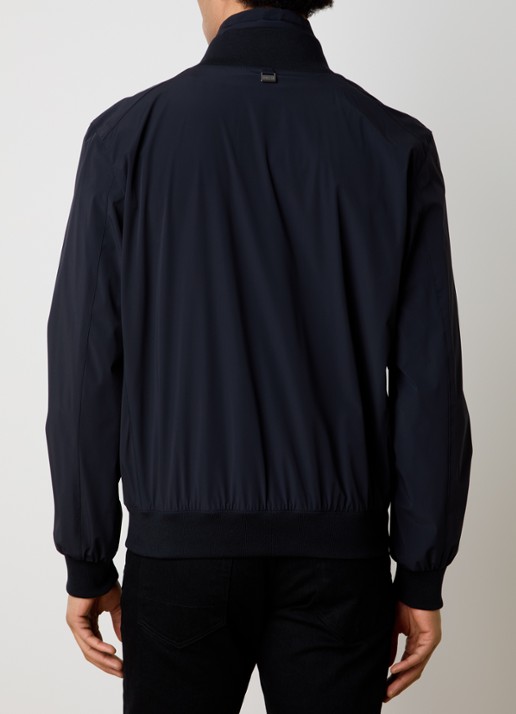Corneliani Poplin bomberjack met ritszakken - achterkant 2 zwart