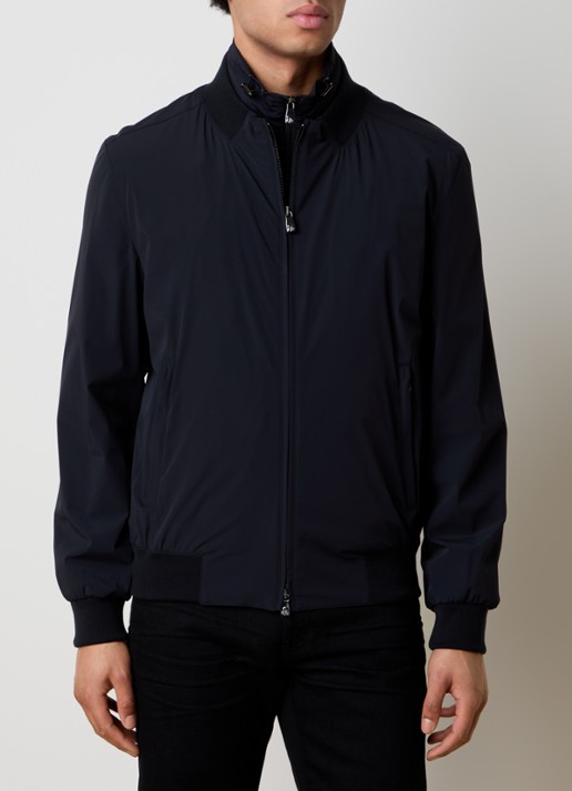 Corneliani Poplin bomberjack met ritszakken - detail 9 zwart