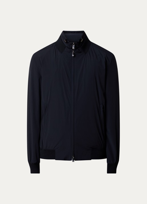 Corneliani Poplin bomberjack met ritszakken - voorkant 5 zwart