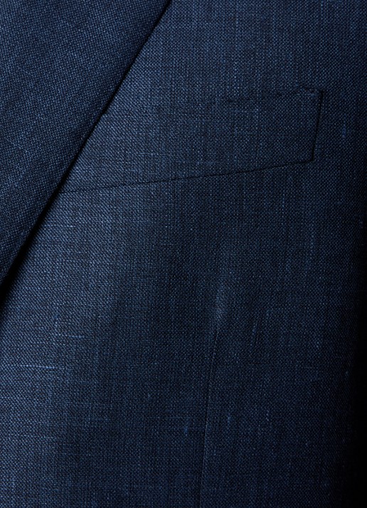 Corneliani Regular fit colbert met opgestikte zakken in zijdeblend - detail 8 indigo