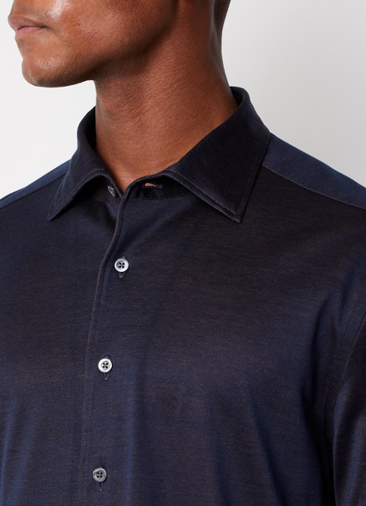 Corneliani Regular fit overhemd - detail 3 donkerblauw