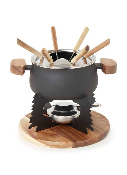 Cosy & Trendy Fondueset geëmailleerd met zes vorkjes