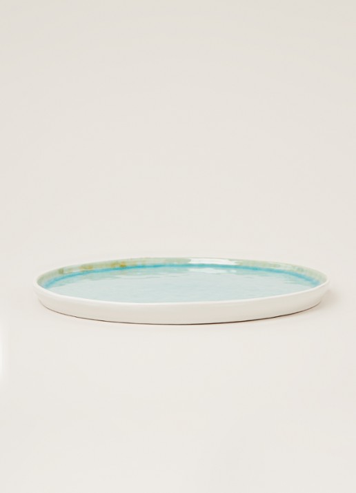 Cosy & Trendy Laguna Azzurro dinerbord 27 cm - voorkant 3 turquoise