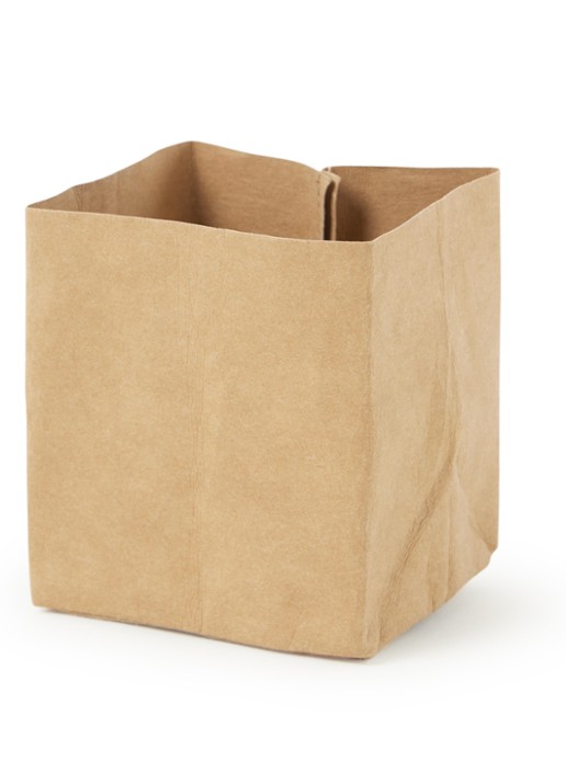 Cosy & Trendy sy wasbare broodzak 10 x 10 cm  - voorkant 2 lichtbruin