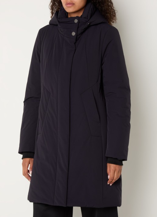 Creenstone Alexandra gewatteerde parka met afneembare capuchon - detail 4 donkerblauw