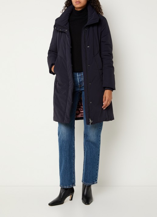 Creenstone Alexandra gewatteerde parka met steekzakken - voorkant 3 donkerblauw