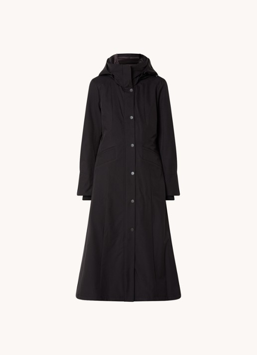Creenstone Molly gewatteerde parka met capuchon - voorkant 3 zwart